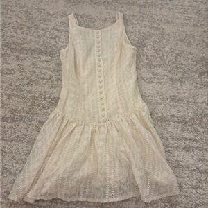 PacSun Cream Lace Backless Dress
